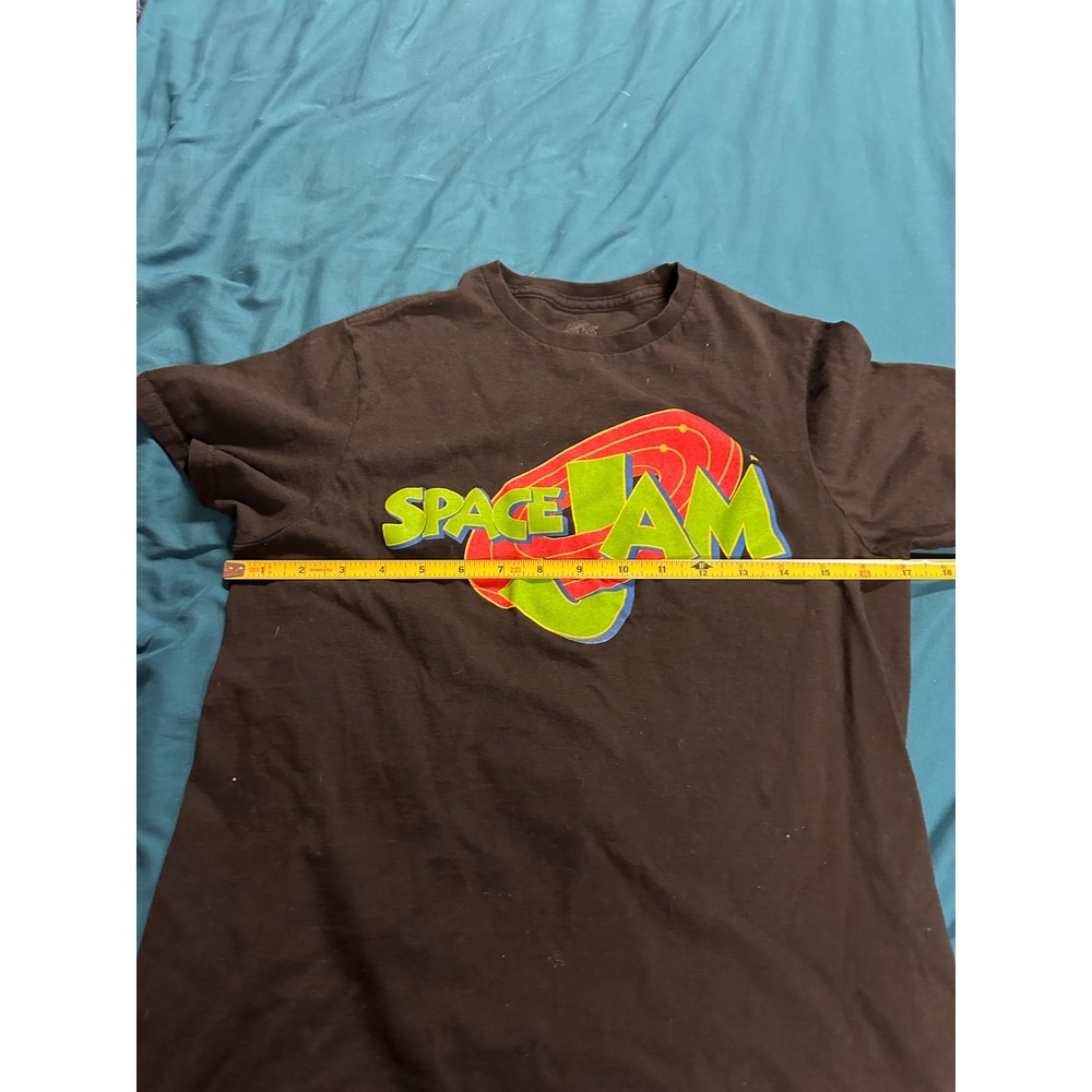 Space Jam Adult Graphic T Shirt Black Looney Tunes Characters Movie Size S - Picture 4 of 6